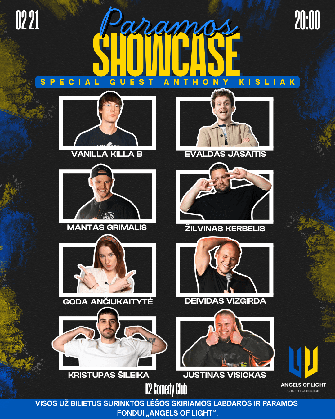 K2 Comedy Paramos Showcase | Paramos Ukrainai renginys